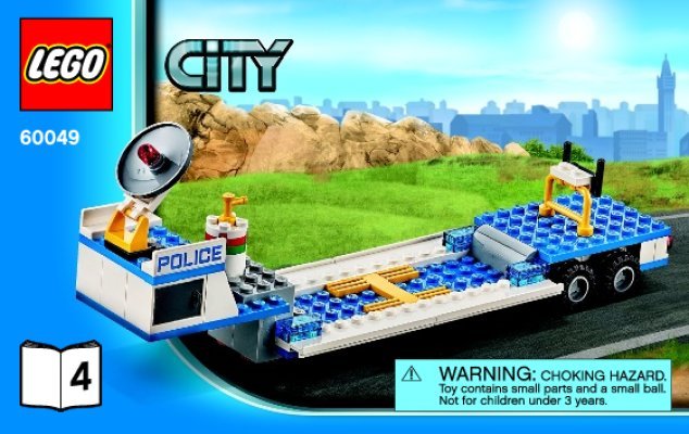 Building Instructions - LEGO - City - 60049 - Helicopter Transporter: Page 1