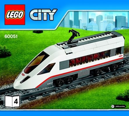 Building Instructions - LEGO - City - 60051 - High-speed Passenger Train: Page 1