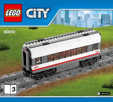 Building Instructions - LEGO - City - 60051 - High-speed Passenger Train: Page 1