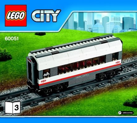 Building Instructions - LEGO - City - 60051 - High-speed Passenger Train: Page 1