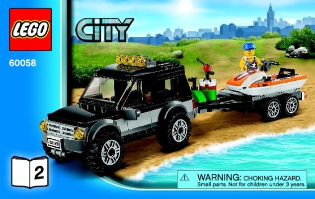 Building Instructions - LEGO - City - 60058 - SUV with Watercraft: Page 1