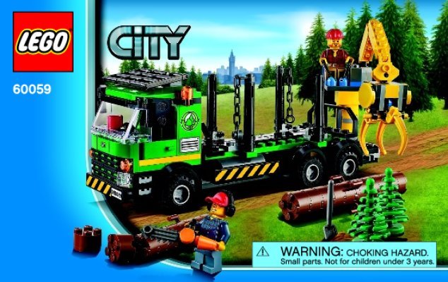 Building Instructions - LEGO - City - 60059 - Logging Truck: Page 1