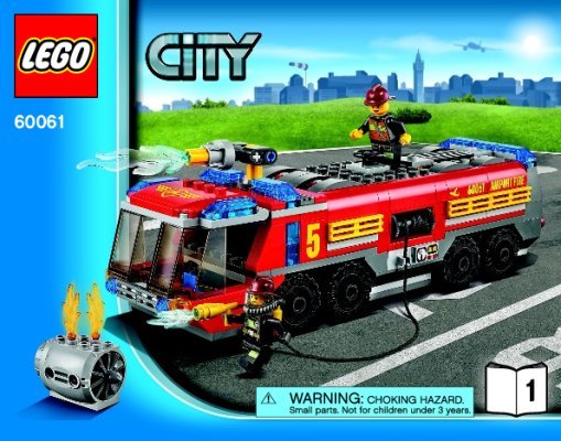 Building Instructions - LEGO - City - 60061 - Airport Fire Truck: Page 1