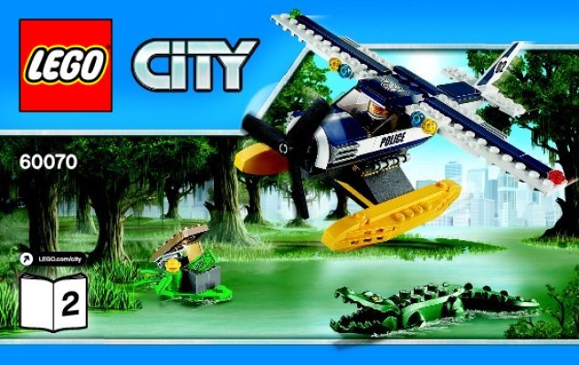 Building Instructions - LEGO - City - 60070 - Water Plane Chase: Page 1