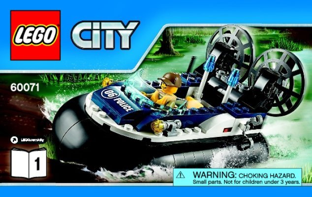 Building Instructions - LEGO - City - 60071 - Hovercraft Arrest: Page 1