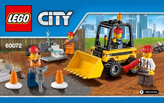 Building Instructions - LEGO - City - 60072 - Demolition Starter Set: Page 1