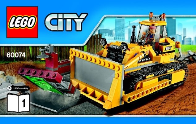 Building Instructions - LEGO - City - 60074 - Bulldozer: Page 1