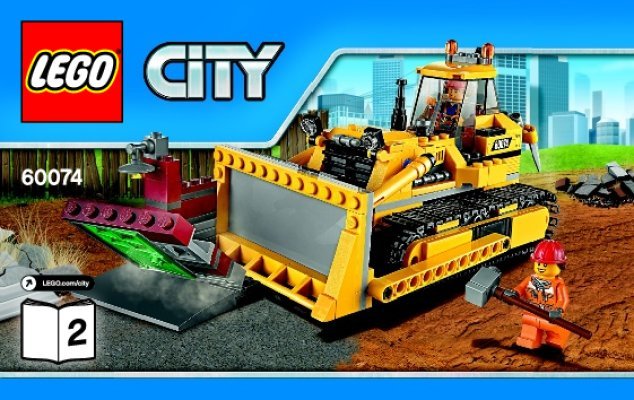 Building Instructions - LEGO - City - 60074 - Bulldozer: Page 1