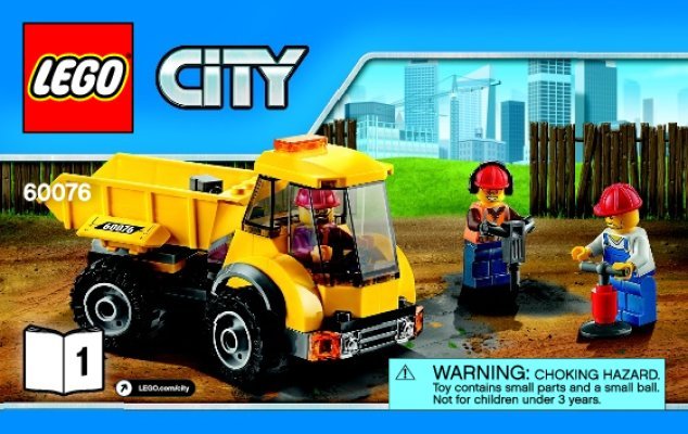 Building Instructions - LEGO - City - 60076 - Demolition Site: Page 1