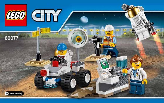 Building Instructions - LEGO - City - 60077 - Space Starter Set: Page 1