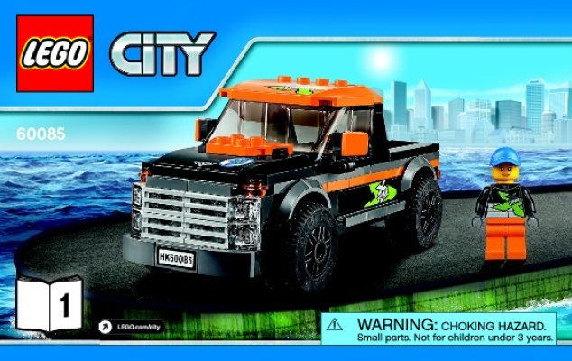 Building Instructions - LEGO - City - 60085 - 4x4 with Powerboat: Page 1