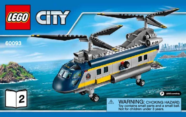 Building Instructions - LEGO - City - 60093 - Deep Sea Helicopter: Page 1