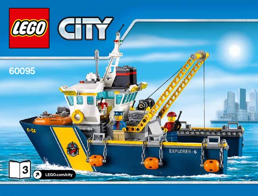 Building Instructions - LEGO - City - 60095 - Deep Sea Exploration Vessel: Page 1