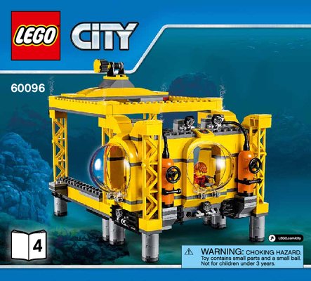 Building Instructions - LEGO - City - 60096 - Deep Sea Operation Base: Page 1