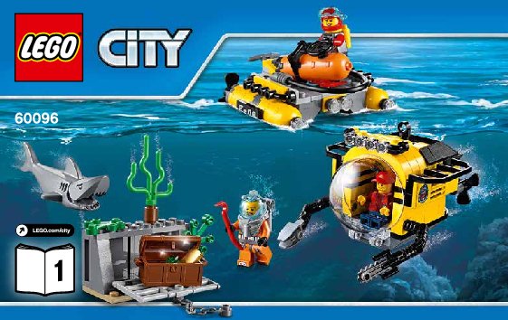 Building Instructions - LEGO - City - 60096 - Deep Sea Operation Base: Page 1