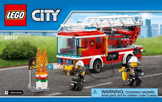 Building Instructions - LEGO - City - 60107 - Fire Ladder Truck: Page 1