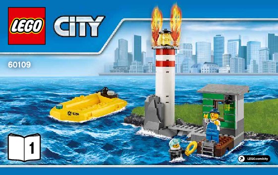 Building Instructions - LEGO - City - 60109 - Fire Boat: Page 1