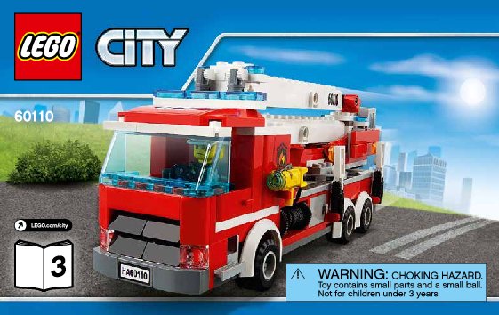 Building Instructions - LEGO - City - 60110 - Fire Station: Page 1