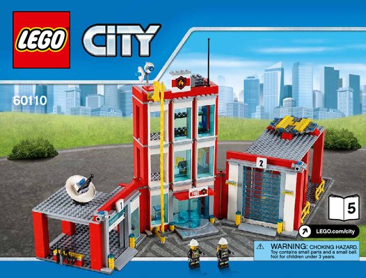 Building Instructions - LEGO - City - 60110 - Fire Station: Page 1