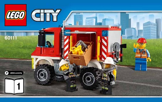 Building Instructions - LEGO - City - 60111 - Fire Utility Truck: Page 1