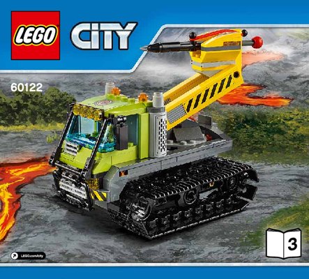 Building Instructions - LEGO - City - 60122 - Volcano Crawler: Page 1