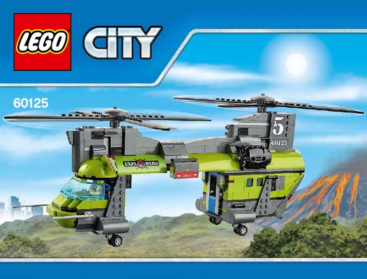 Building Instructions - LEGO - City - 60125 - Volcano Heavy-lift Helicopter: Page 1