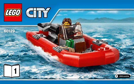 Building Instructions - LEGO - City - 60129 - Police Patrol Boat: Page 1