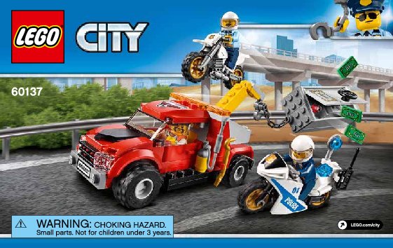 Building Instructions - LEGO - City - 60137 - Tow Truck Trouble: Page 1