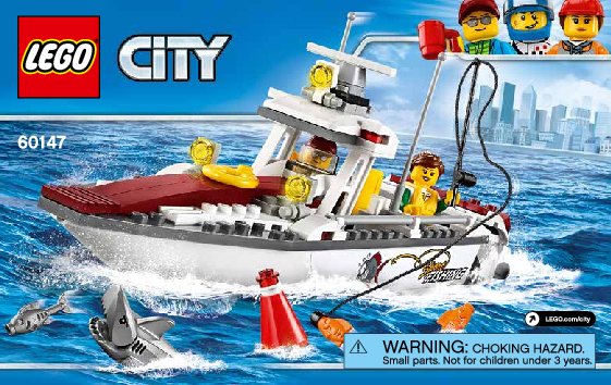 Building Instructions - LEGO - 60147 - Fishing Boat: Page 1