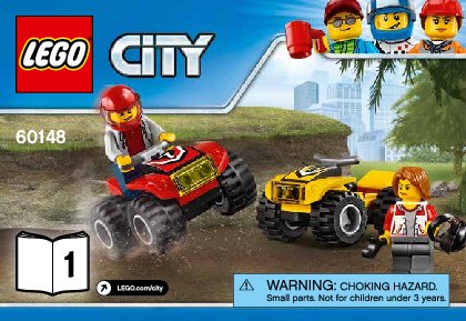 Building Instructions - LEGO - City - 60148 - ATV Race Team: Page 1