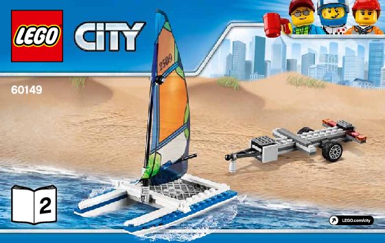 Building Instructions - LEGO - 60149 - 4x4 with Catamaran: Page 1