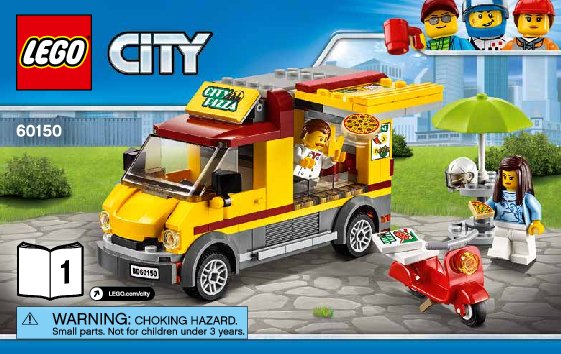 Building Instructions - LEGO - 60150 - Pizza Van: Page 1