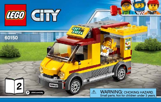 Building Instructions - LEGO - 60150 - Pizza Van: Page 1