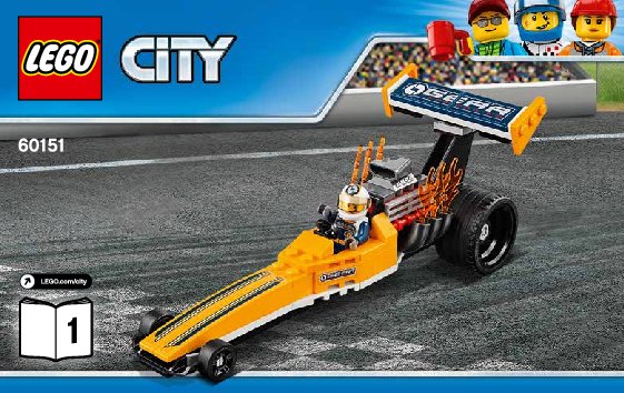 Building Instructions - LEGO - 60151 - Dragster Transporter: Page 1