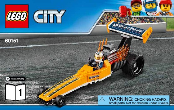 Building Instructions - LEGO - 60151 - Dragster Transporter: Page 1