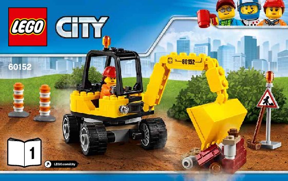 Building Instructions - LEGO - 60152 - Sweeper & Excavator: Page 1