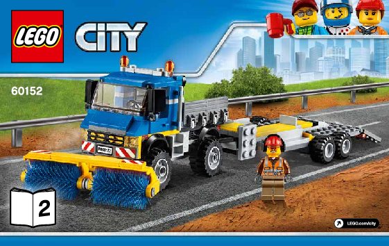 Building Instructions - LEGO - City - 60152 - Sweeper & Excavator: Page 1