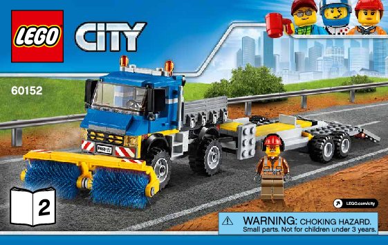 Building Instructions - LEGO - 60152 - Sweeper & Excavator: Page 1