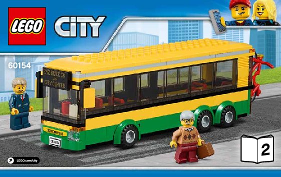 Building Instructions - LEGO - City - 60154 - Bus Station: Page 1