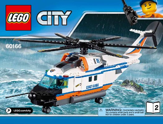 Building Instructions - LEGO - City - 60166 - Heavy-duty Rescue Helicopter: Page 1