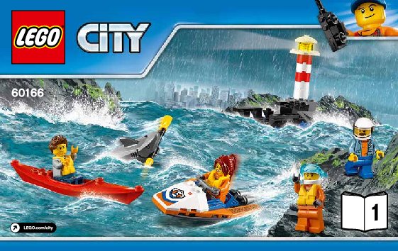 Building Instructions - LEGO - City - 60166 - Heavy-duty Rescue Helicopter: Page 1