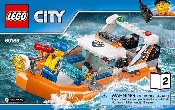 Building Instructions - LEGO - City - 60168 - Sailboat Rescue: Page 1