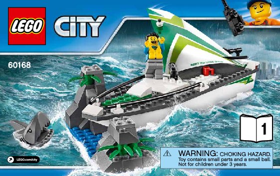 Building Instructions - LEGO - City - 60168 - Sailboat Rescue: Page 1