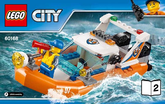 Building Instructions - LEGO - City - 60168 - Sailboat Rescue: Page 1