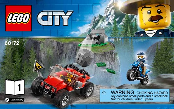 Building Instructions - LEGO - City - 60172 - Dirt Road Pursuit: Page 1