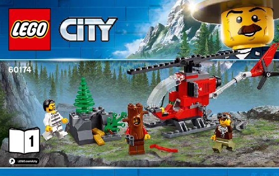 Building Instructions - LEGO - City - 60174 - Mountain Police Headquarters: Page 1