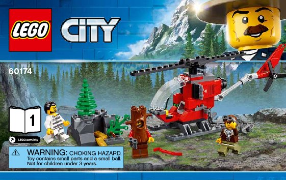 Building Instructions - LEGO - City - 60174 - Mountain Police Headquarters: Page 1