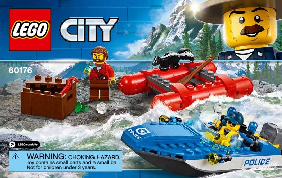 Building Instructions - LEGO - City - 60176 - Wild River Escape: Page 1