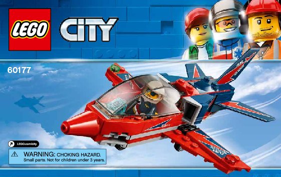 Building Instructions - LEGO - City - 60177 - Airshow Jet: Page 1