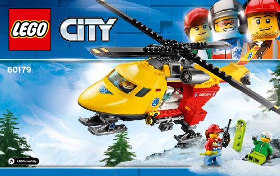 Building Instructions - LEGO - City - 60179 - Ambulance Helicopter: Page 1